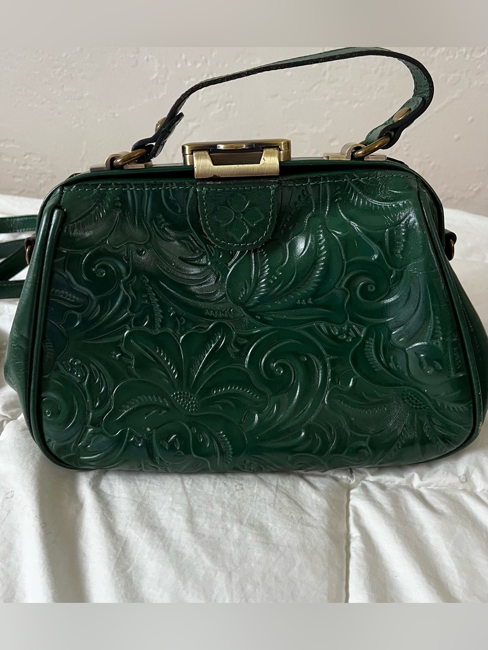 Patricia Nash Leather satchel with top handle and detachable crossbody - Picture 2 of 10